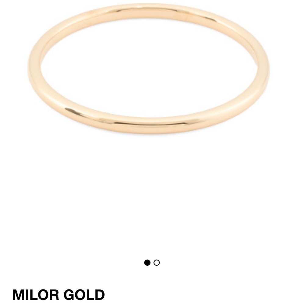 MILOR GOLD Rose Gold Made In Italy 14kt 8.5mm Bangle Bracelet 7.25”